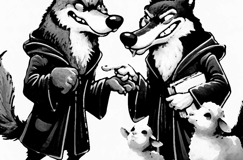 Los dos lobos litigantes